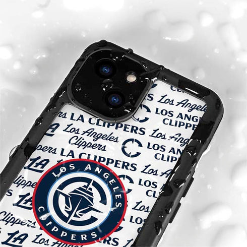NBA Los Angeles Clippers Blast Text iPhone 15 Waterproof Case